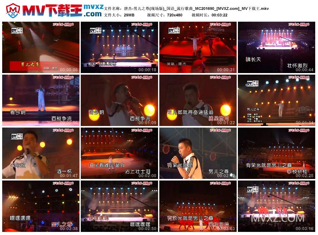 唐杰-男儿之尊(现场版)_国语_流行歌曲_MC201690